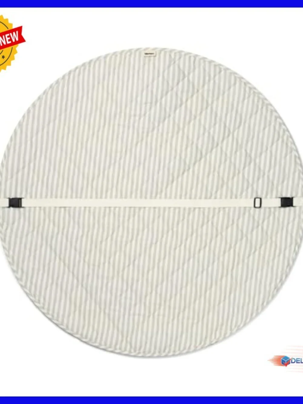 2-in-1 Quilted Play Mat & Storage Bag, Portable 47 Inch, Machine Washable